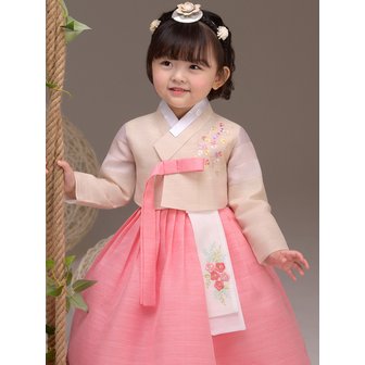 더예한복 QT381-살구예린 여아한복 아동한복
