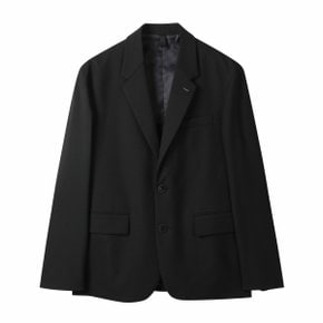 Black Regular Fit Wool Setup Jacket_CWJAW24852BKX