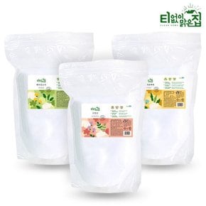 티없이맑은집 천연 세탁세제 구연산+산소계표백제+베이킹소다 지퍼백 1kg X 3 총 3kg