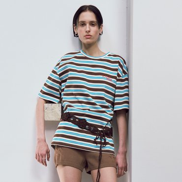 레이브 Stripe Oversized T-shirt VW5ME618_2color