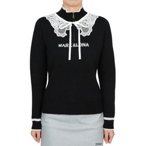 골프웨어 여성 반집업 니트 MLW 5C AB05 BLACK