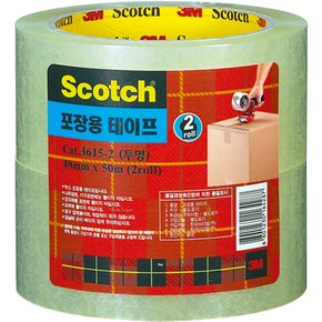 스카치 포장용테이프 3615-2 투명 48mm x 50M 3M .