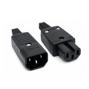 AC 전원 3핀 플러그 IEC C14 C15 커넥터 DIY 파워 코드 소켓 250V 10A