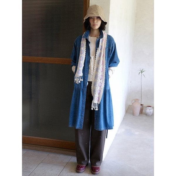 플라워 니트 머플러_T256MSF142W