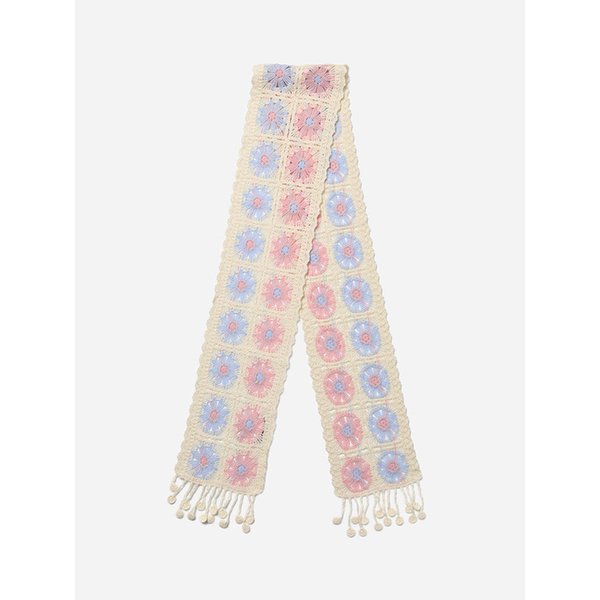 플라워 니트 머플러_T256MSF142W