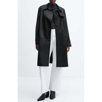 이스퀘어 4578598 MANGO Polanapu Faux Leather Trench Coat