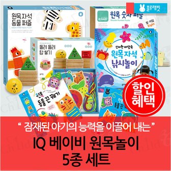 블루래빗 IQ 베이비 원목놀이 5종세트