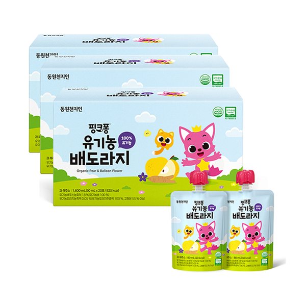 [동원천지인] 핑크퐁 유기농 배도라지 3개_1002310x3