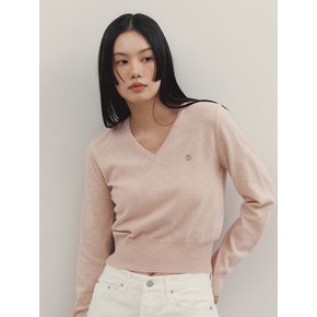 브이넥 캐시미어 니트_Pink
