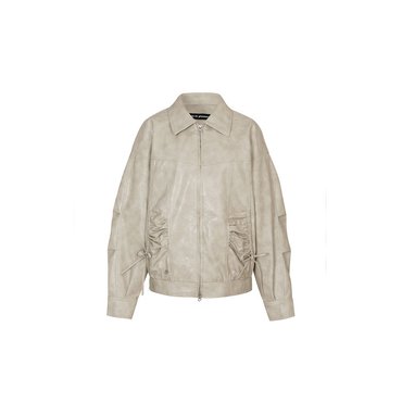 페인오어플레져 CIELO LEATHER JACKET beige