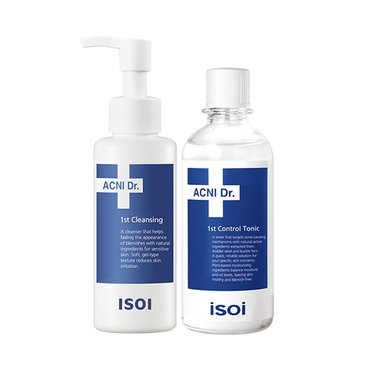 아이소이 ★겟잇뷰티 뷰라벨 토너 1위!★ 아이소이 아크니 닥터 1st 클렌징 & 토닉 SET(130ml/130ml)