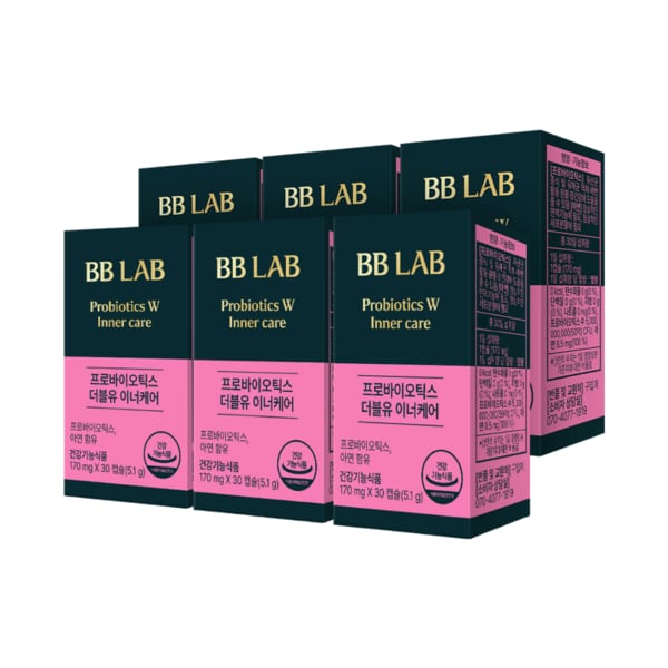 비비랩 여성 유산균 프로바이오틱스 더블유 이너케어 6박스 6개월분