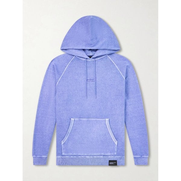 네이버후드 로고 자수 피그먼트 다이 코튼 저지 후드 티셔츠 46376663163075078