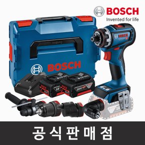 정품 GSR 18V-90 FC 5.0Ah 2EA세트 브러쉬리스 플렉시클릭 멀티충전드릴드라이버 어댑터4종