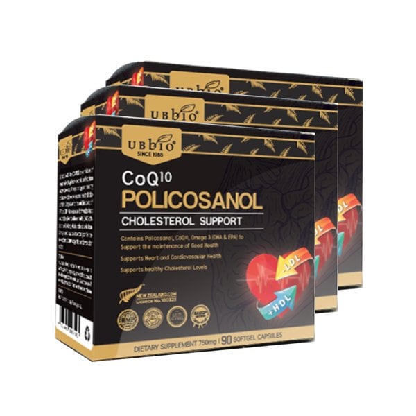 유비바이오 코큐텐 폴리코사놀 UBBIO COQ10 POLICOSANOL 90캡슐 3개