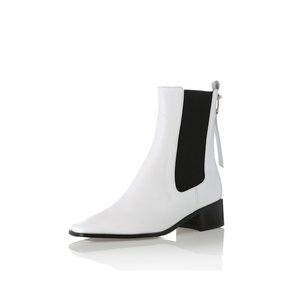 MD1073 Square Point Chelsea boots-White