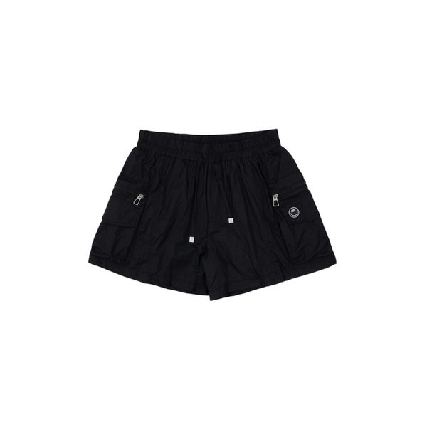 스마일 나일론 밴딩 카고 숏츠 BLACK