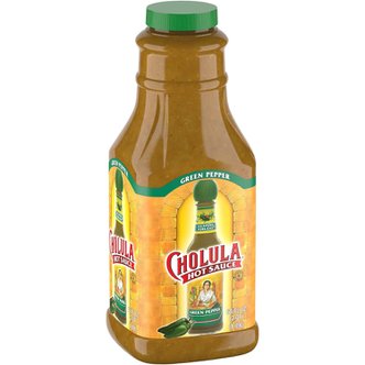  촐룰라 그린 페퍼 할라피뇨 핫 소스 64 fl oz Cholula Green Pepper Hot Sauce