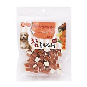 (3개)치킨 연어 당근 큐브 100g