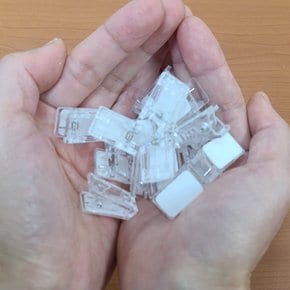 명찰 집게 이름표 아크릴 옷핀 학생증 만들기 부자재 네임텍 접착 투명 미니 클립