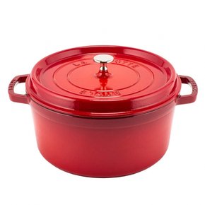 Staub 28cm 1102806 Rund Brater cherry [스토우브] 피코 코콧 라운드 체리레드 양손 냄비 법랑