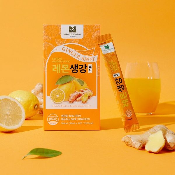 미라클루틴 레몬 생강 진저샷 스틱 14포