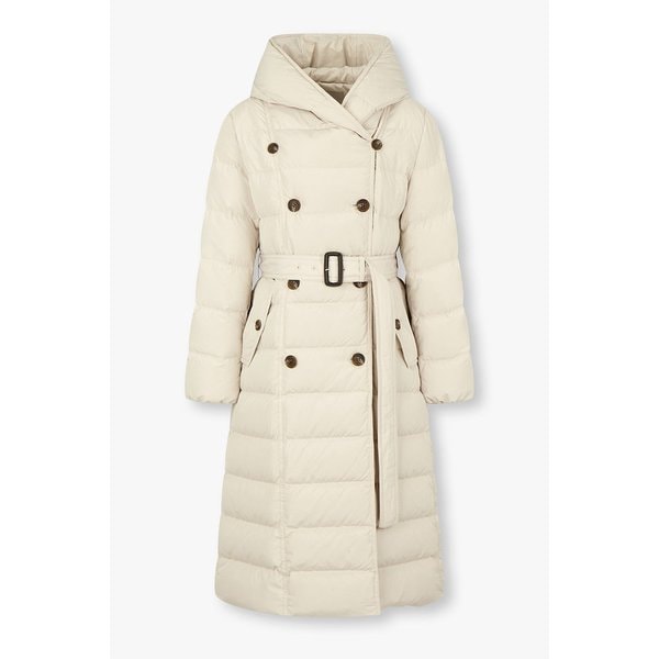 숄 후디드 더블 버튼 다운 롱 점퍼 7155417009104