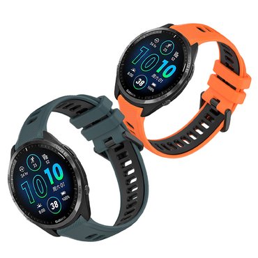 BOB 가민 포러너965/945/935 투톤 블랙버클 스포츠 실리콘 밴드 스트랩 22mm Garmin 256 러닝 스마트