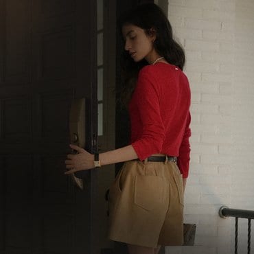 틸아이다이 Modal basic slim t-shirt_Red