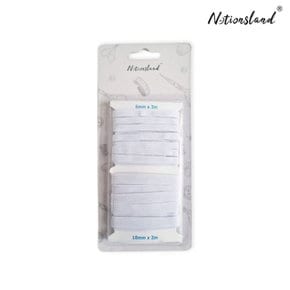 [노션랜드] Notionland 엘라스틱 밴드 화이트 (6mm/3m + 10mm/2m 세트)-(17529)