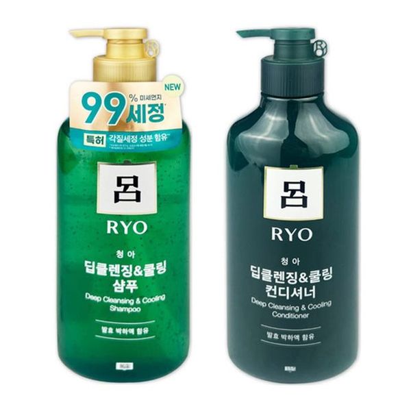 IS-SA 려 딥클렌징 쿨링샴푸 컨디셔너 550ml