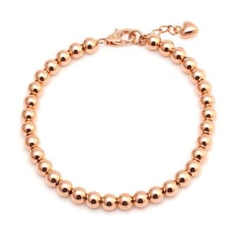  [비앤비골드] 18K 통통하트 5.0mm 볼체인 팔찌 PNB27365