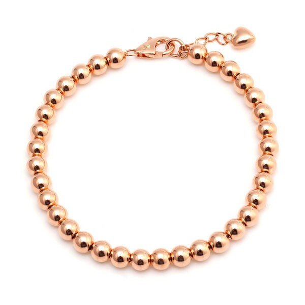 [비앤비골드] 18K 통통하트 5.0mm 볼체인 팔찌 PNB27365