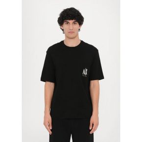 Armani Exchange 아르마니 익스체인지 티이 - 기본 티셔츠 검정색 6678241