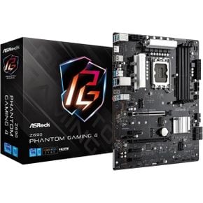 미국 애즈락 메인보드 ASRock 마더보드 Z690 Phantom Gaming 4 LGA 1700 Intel SATA 6Gb/s DDR4