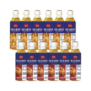 햇반 레드빈 호박차 500ml x6개+파로 누룽지차 500ml x6개