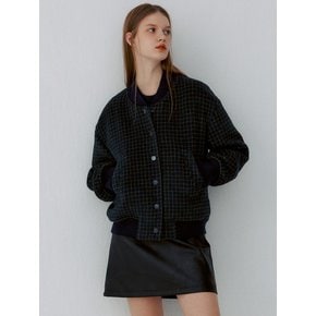 Wool Check Blouson Jumper