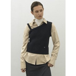 (VT-0270)WOOL ELROY UNBAL VEST