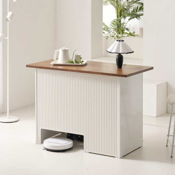 카일 로봇청소기 수납 1200 아일랜드 원목상판 홈바 MF133-C (착불)