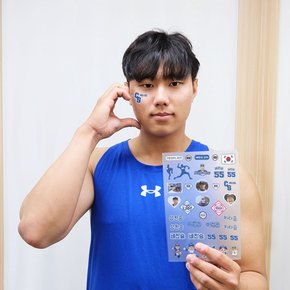 배찬승 선수 스포츠 야구 타투 스티커 응원용품 페이스 페인팅 건식 판박이