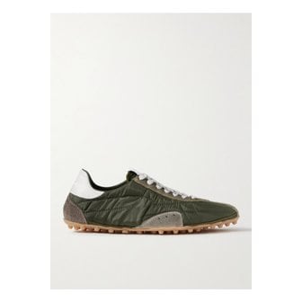 메종마르지엘라 스프린터 가죽 스웨이드 트리밍 나일론 스니커즈 그린 46376663162872406