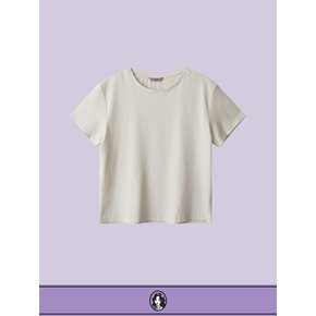 High quality air ribbed T - Cream gray
