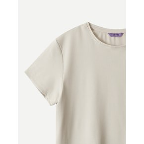High quality air ribbed T - Cream gray