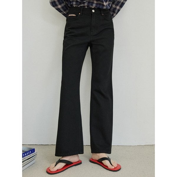 P3286 코튼 스트레이트 팬츠_Black