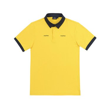 MARTINE GOLF [정상가 218000원]남성 라운드카라 반팔 티셔츠 옐로우 (Z0C120363)
