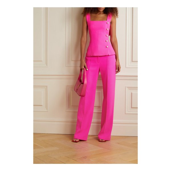 Wool-crepe Wide-leg Pants 핑크 46376663162724381