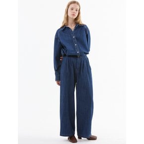 UP-350 턱 와이드 데님팬츠_TUCK WIDE DEINM PANTS BLUE