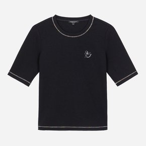 가이루빠 배색 슬림핏 티셔츠 T262MTS134W