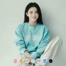 지오다노 325511 한소희 세미 크롭 로고 맨투맨_7color