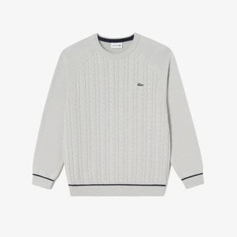 라코스테 [시흥점] 남성 케이블 라운드 스웨터 AH806E-54N